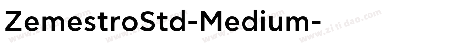 ZemestroStd-Medium字体转换