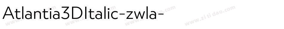 Atlantia3DItalic-zwla字体转换