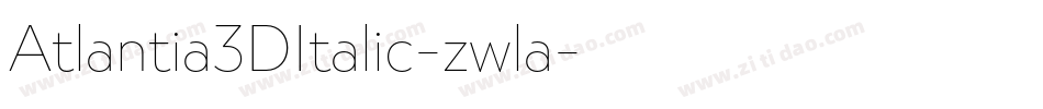 Atlantia3DItalic-zwla字体转换
