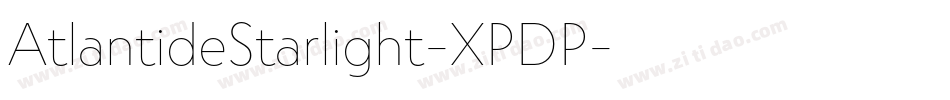 AtlantideStarlight-XPDP字体转换