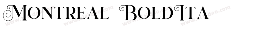Montreal-BoldIta字体转换