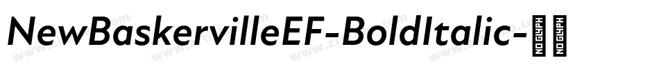 NewBaskervilleEF-BoldItalic字体转换
