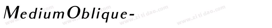 MediumOblique字体转换