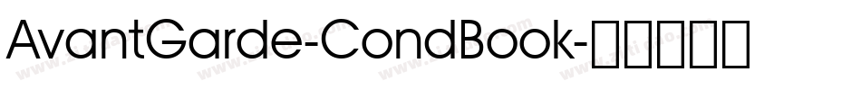 AvantGarde-CondBook字体转换