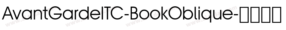 AvantGardeITC-BookOblique字体转换
