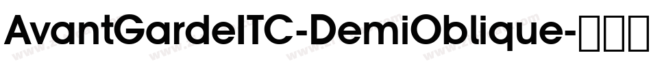 AvantGardeITC-DemiOblique字体转换