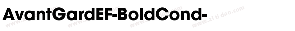 AvantGardEF-BoldCond字体转换