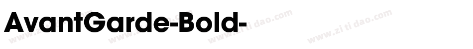 AvantGarde-Bold字体转换