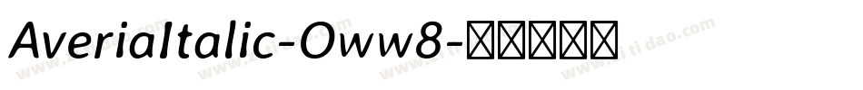 AveriaItalic-Oww8字体转换