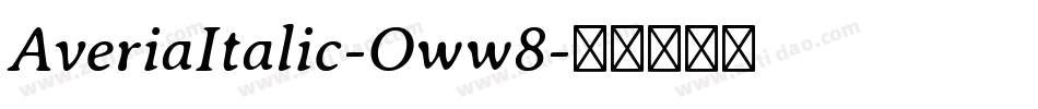 AveriaItalic-Oww8字体转换