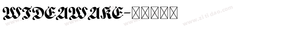 WIDEAWAKE字体转换