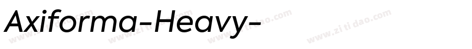 Axiforma-Heavy字体转换