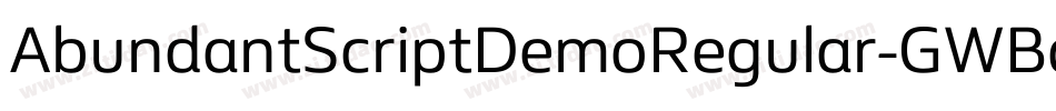 AbundantScriptDemoRegular-GWBg字体转换