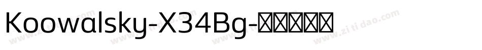 Koowalsky-X34Bg字体转换