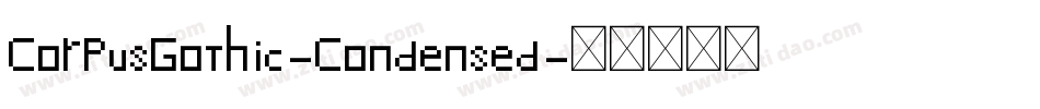 CorpusGothic-Condensed字体转换