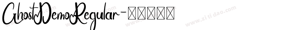 GhostDemoRegular字体转换
