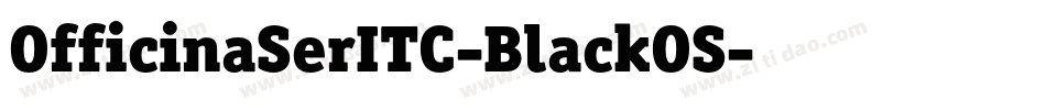 OfficinaSerITC-BlackOS字体转换