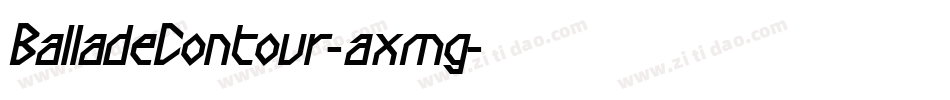 BalladeContour-axmg字体转换