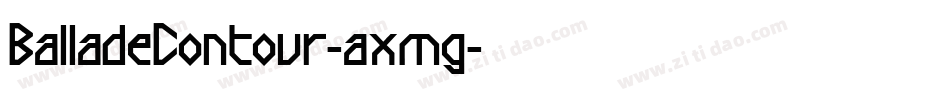 BalladeContour-axmg字体转换