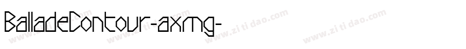 BalladeContour-axmg字体转换