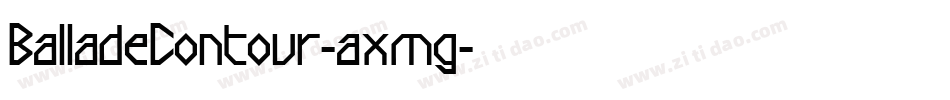 BalladeContour-axmg字体转换