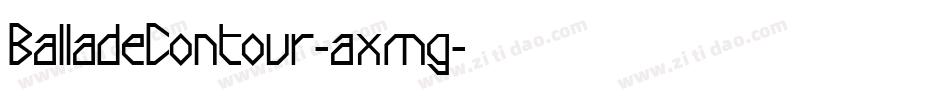 BalladeContour-axmg字体转换