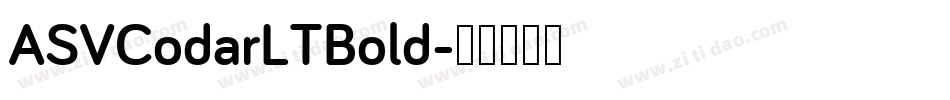 ASVCodarLTBold字体转换