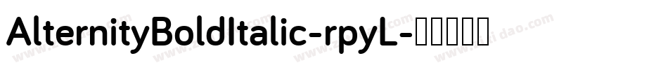 AlternityBoldItalic-rpyL字体转换