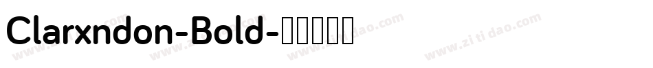 Clarxndon-Bold字体转换