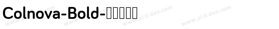 Colnova-Bold字体转换