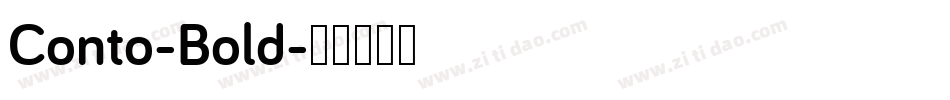 Conto-Bold字体转换
