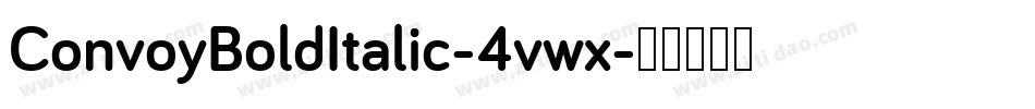 ConvoyBoldItalic-4vwx字体转换
