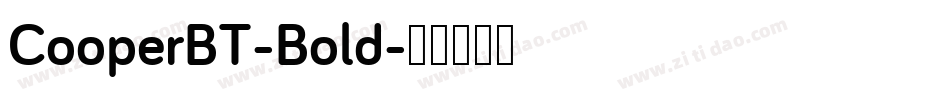 CooperBT-Bold字体转换