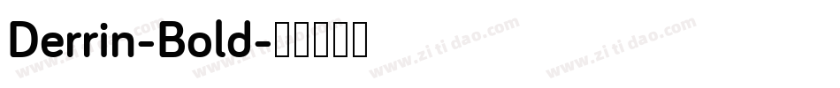 Derrin-Bold字体转换