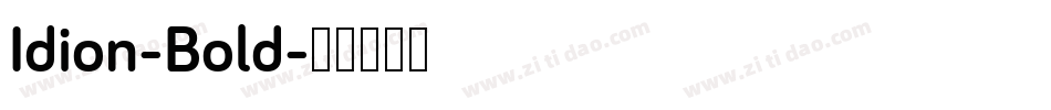 Idion-Bold字体转换