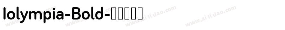 Iolympia-Bold字体转换
