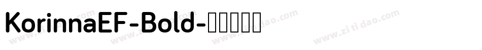 KorinnaEF-Bold字体转换