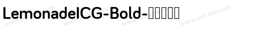 LemonadeICG-Bold字体转换
