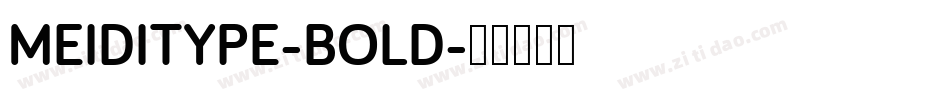 MEIDITYPE-BOLD字体转换