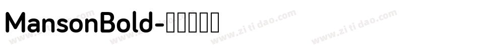 MansonBold字体转换
