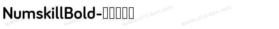 NumskillBold字体转换