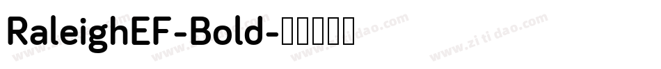 RaleighEF-Bold字体转换