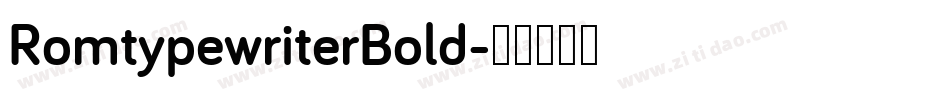 RomtypewriterBold字体转换