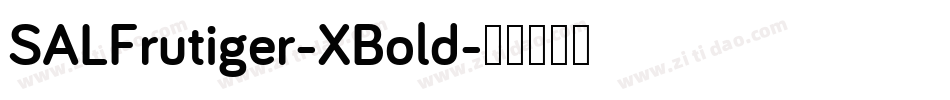 SALFrutiger-XBold字体转换