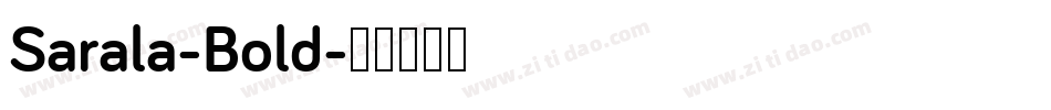 Sarala-Bold字体转换