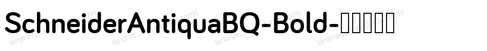 SchneiderAntiquaBQ-Bold字体转换