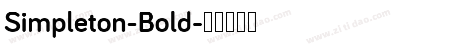 Simpleton-Bold字体转换