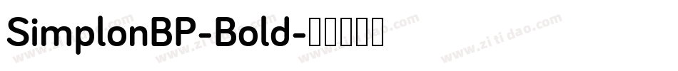 SimplonBP-Bold字体转换
