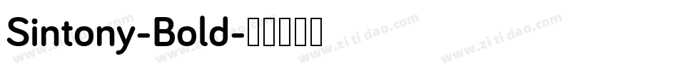 Sintony-Bold字体转换