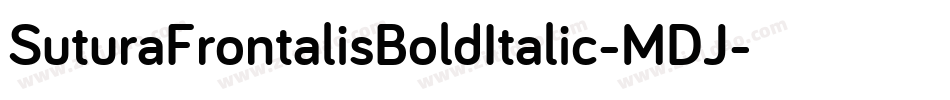 SuturaFrontalisBoldItalic-MDJ字体转换